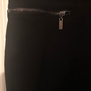 Skinny Stretch Dress Pants w/ Zipper Detail
